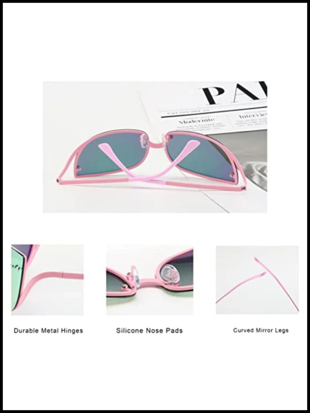 Y2K Wrap Around Sunglasses UV400 Protection Vintage Shades
